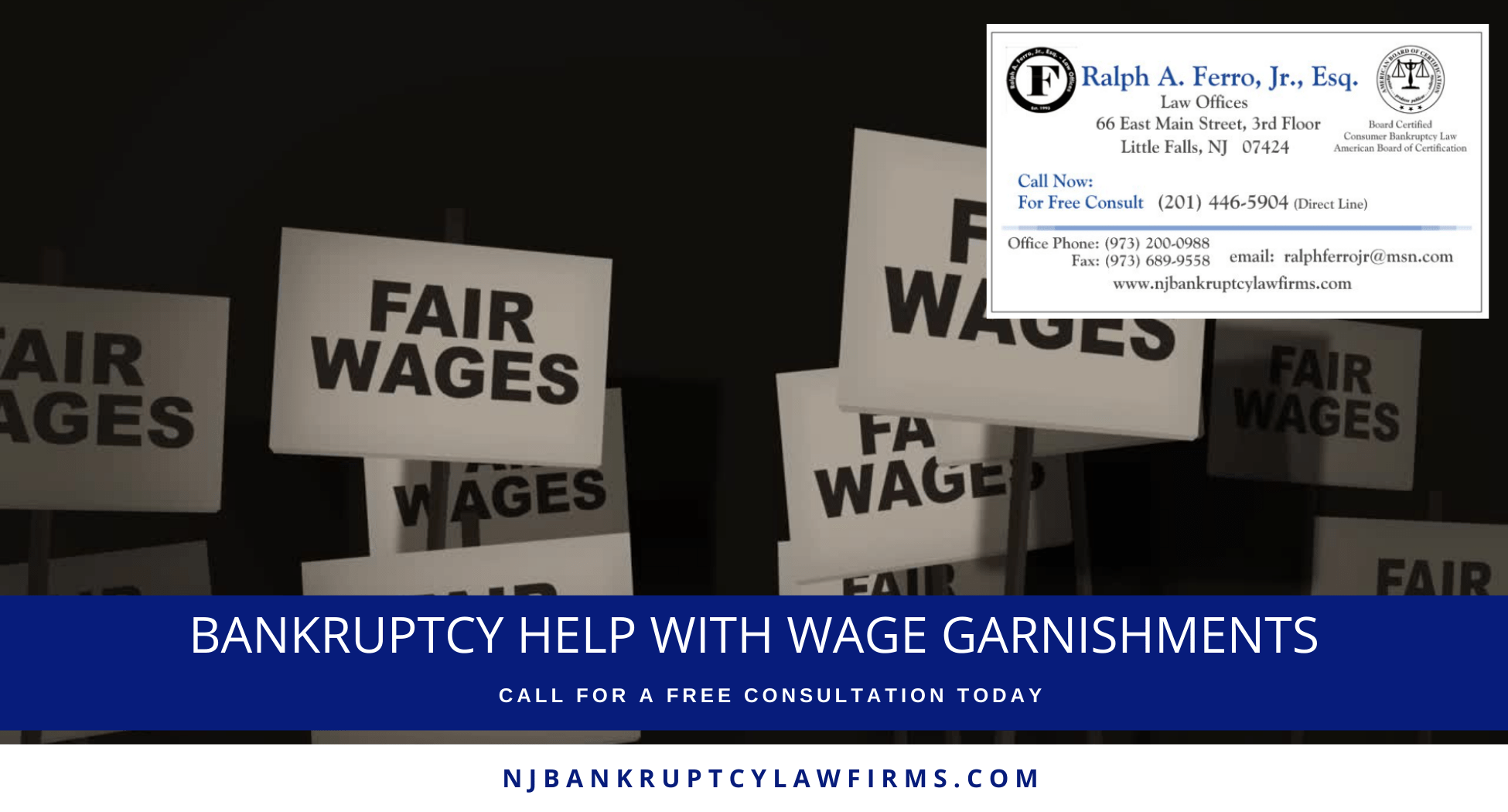 Bankruptcy Help with Wage Garnishments Cover Photo of Picketting